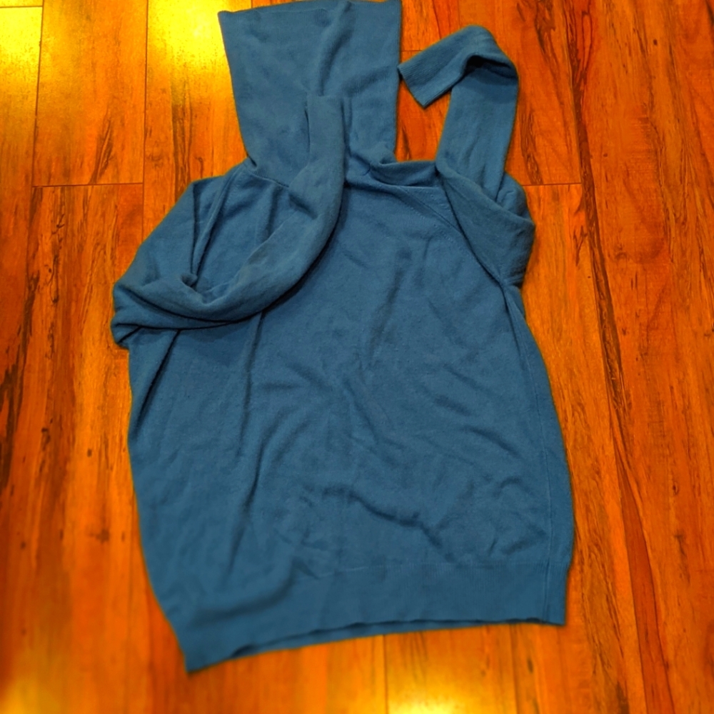 Blue Acrylic Sweater, Vintage, Women's L